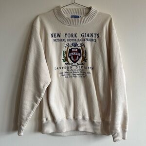 Nutmeg Vintage New York Giants Sweater, Warm, Comfortable Crewneck Sweatshirt